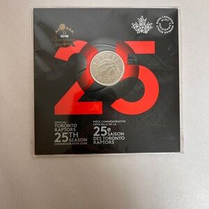 Toronto Raptors 25th Season Commemorative Coin NIP